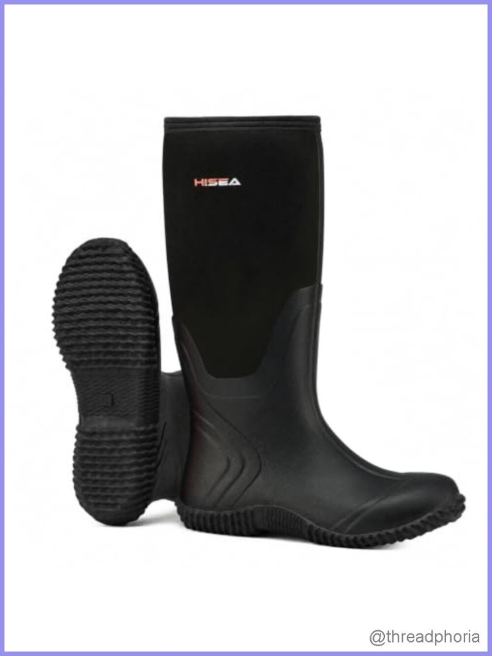 Waterproof Insulated Neoprene Rubber Rain Boots Knee-High Mud Work Boots